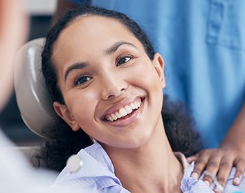 Patient in Morgan Hill smiling comfortably after oral sedation dentistry visit