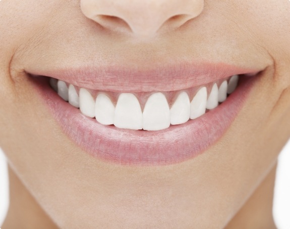 Closeup of smile after gum recontouring